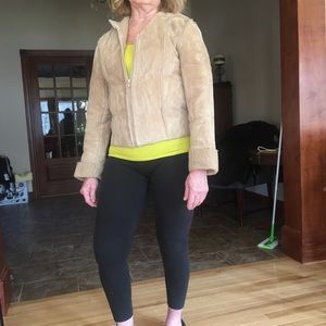 Express Vintage Suede Leather Jacket - Medium